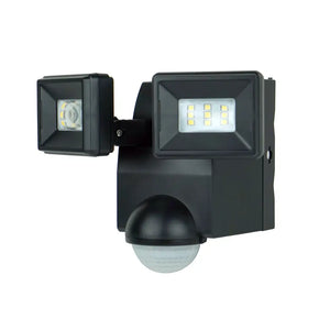 IQ America Motion Security Flood Light Battery-Powered 700 Lumen LED Eave Soffit or Wall Mt Shed Storage Attic Garage