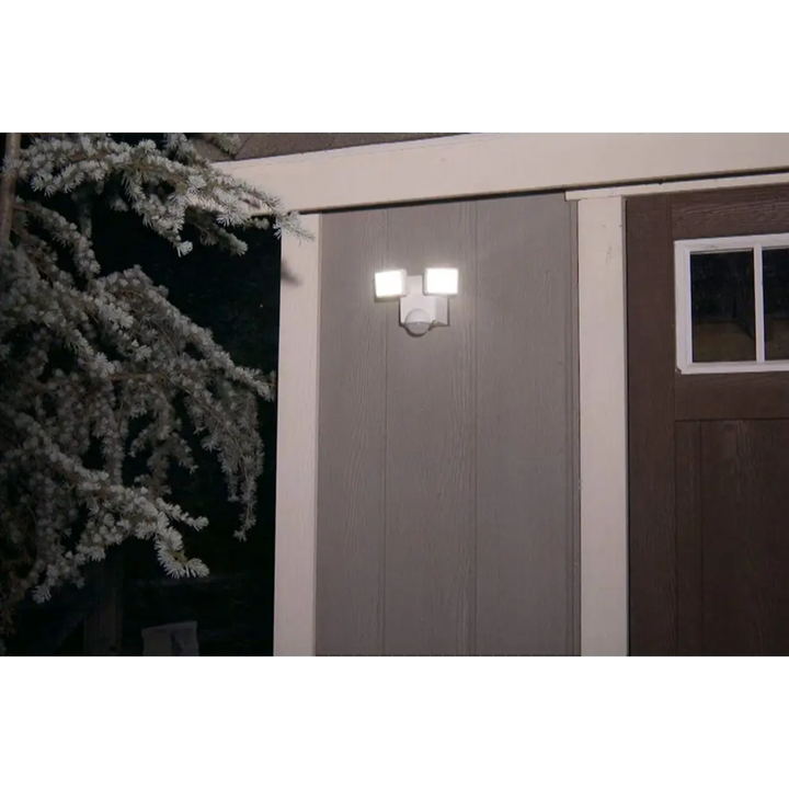 IQ America Motion Security Flood Light Battery-Powered 700 Lumen LED Eave Soffit or Wall Mt Shed Storage Attic Garage