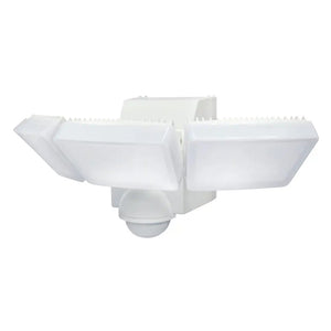 IQ America Motion Security Flood Light Battery-Powered Motion Sensor 1200 Lumen LED Wall or Eave Soffitt Universal