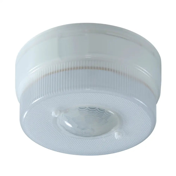 White iq america battery operated motion sensor ceiling led light with translucent diffuser and 450 lumen output
