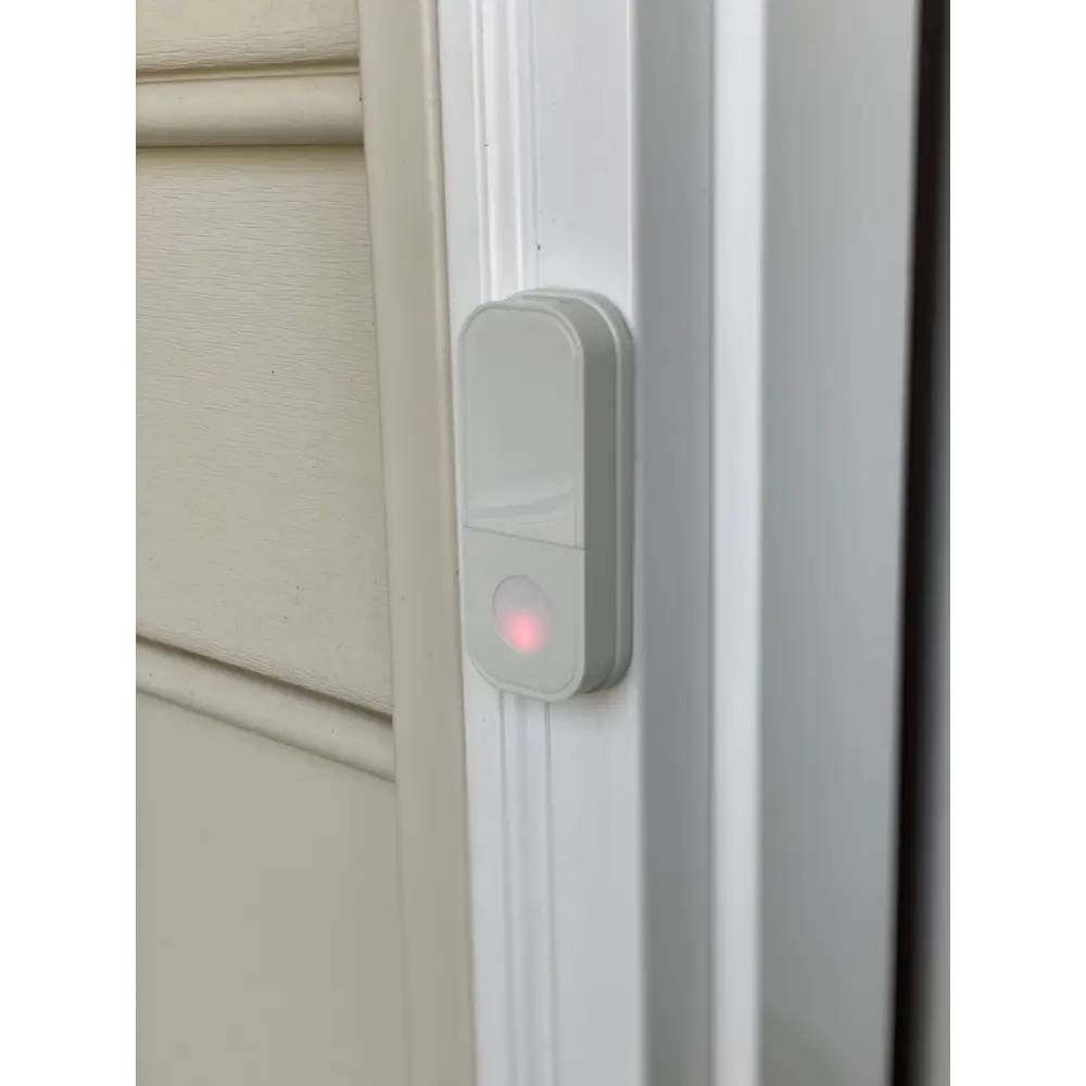 IQ America Portable Wireless Battery-Powered Contemporary Door Chime with Pushbutton 2 Melody Notes 100 foot Range