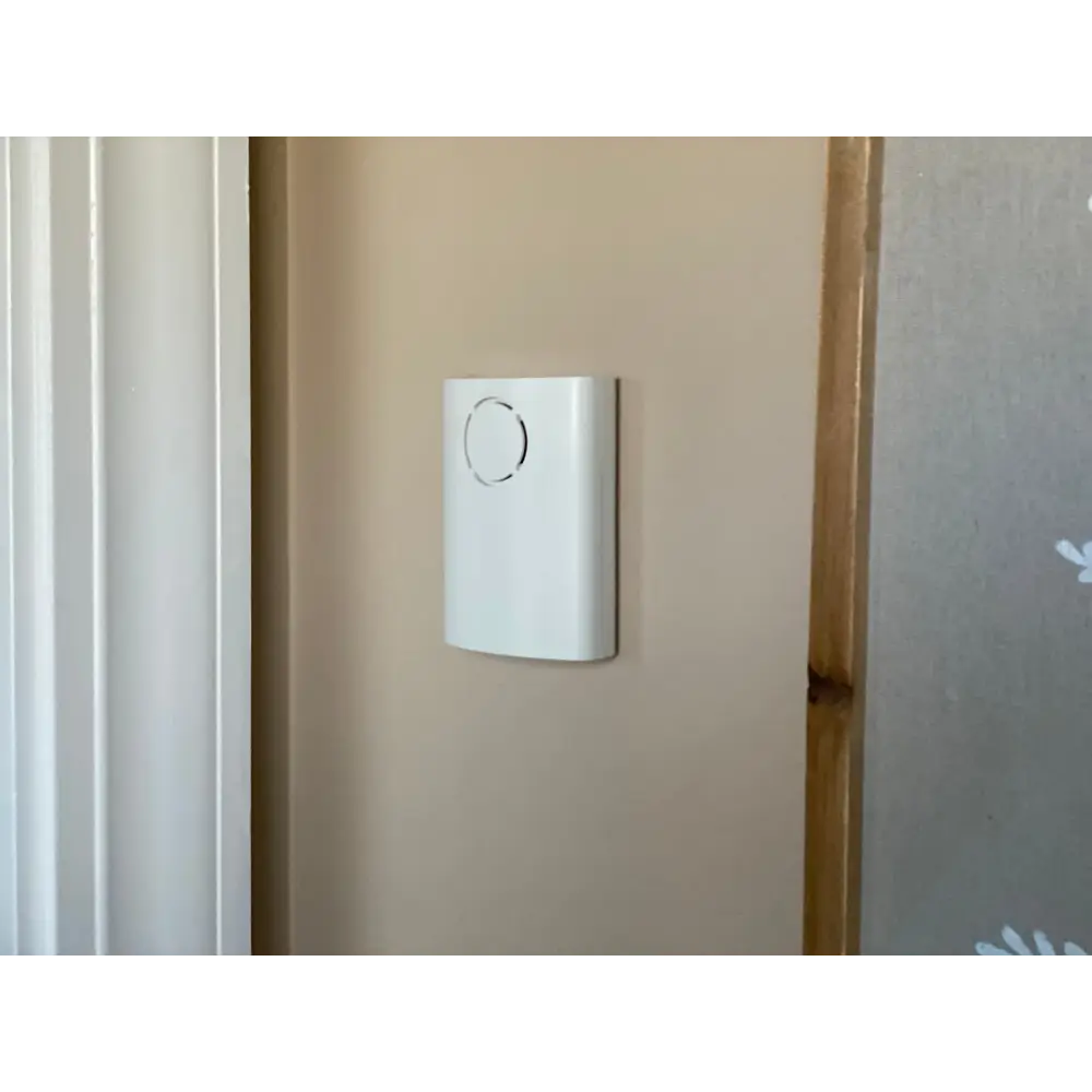 IQ America Portable Wireless Battery-Powered Contemporary Door Chime with Pushbutton 2 Melody Notes 100 foot Range