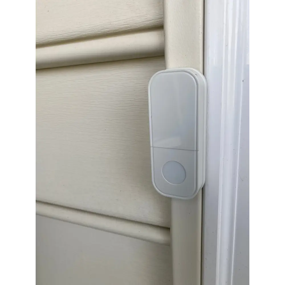 IQ America Portable Wireless Battery-Powered Contemporary Door Chime with Pushbutton 2 Melody Notes 100 foot Range