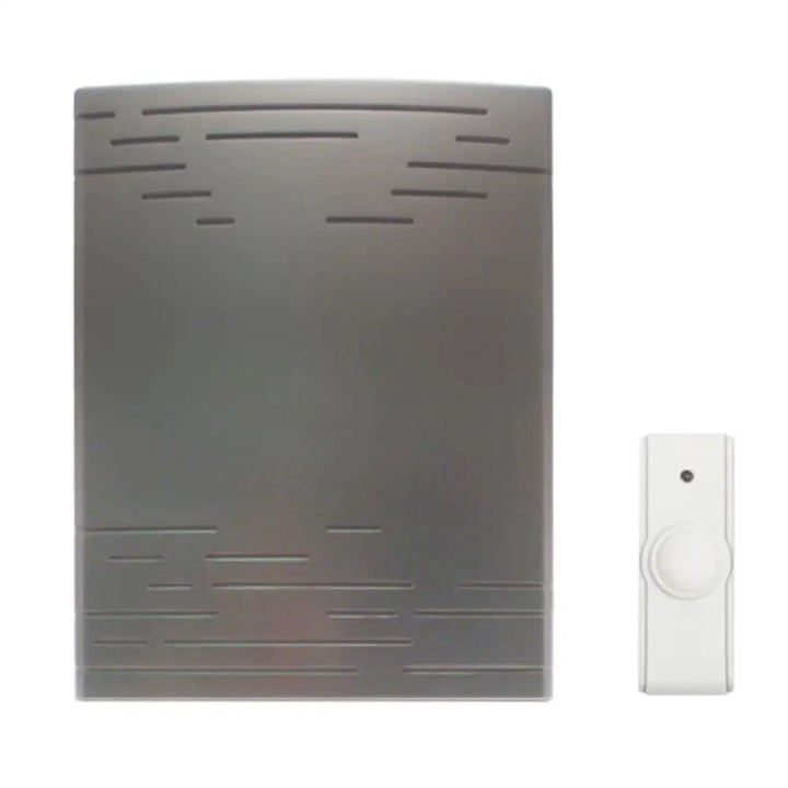 IQ America Wireless Battery-Powered Door Bell with 1 Pushbutton,3 Melody with Westminster Chime with Volume Control 200