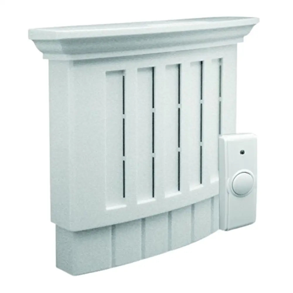 IQ America Wireless Battery-Powered Greek Style Door Bell 1 Pushbutton 3 Melody Notes Westminster Chime Volume Control