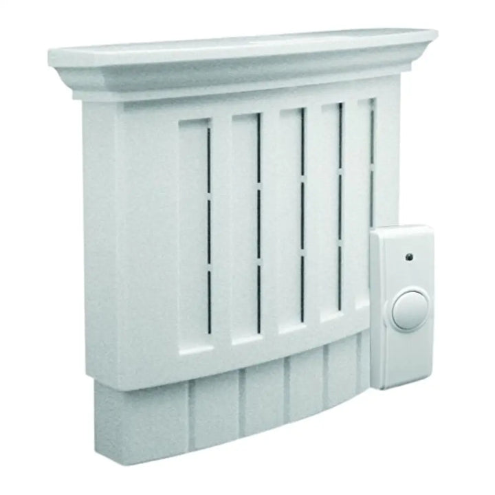 IQ America Wireless Battery-Powered Greek Style Door Bell 1 Pushbutton 3 Melody Notes Westminster Chime Volume Control
