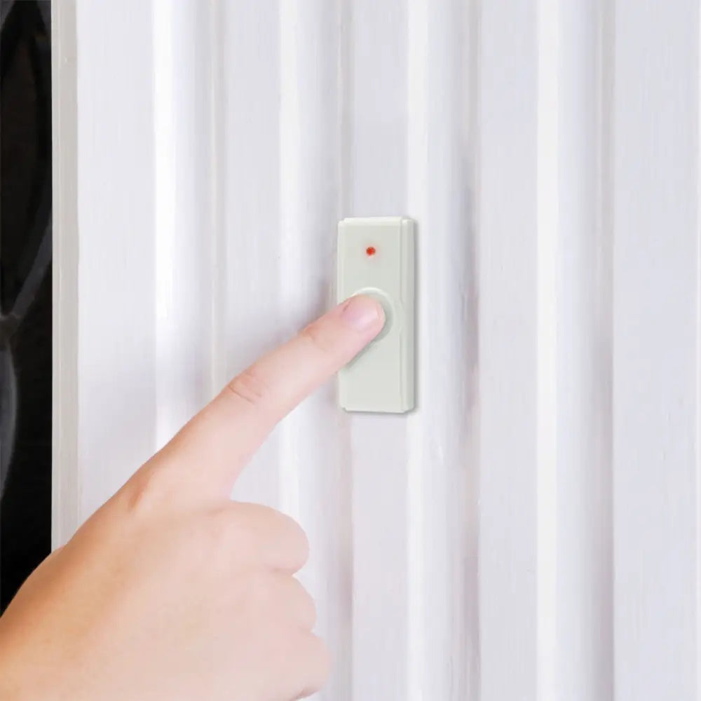 IQ America Wireless Battery-Powered Greek Style Door Bell 1 Pushbutton 3 Melody Notes Westminster Chime Volume Control