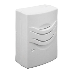IQ America Wireless Plugin Contemporary Door Bell Receiver ONLY 2 Melody Notes 100 foot Range White - Door Bell Chime