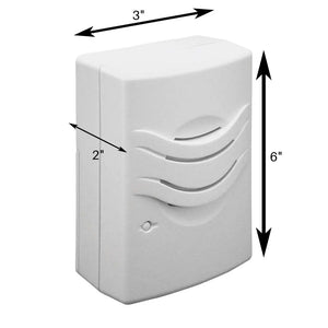 IQ America Wireless Plugin Contemporary Door Bell Receiver ONLY 2 Melody Notes 100 foot Range White - Door Bell Chime
