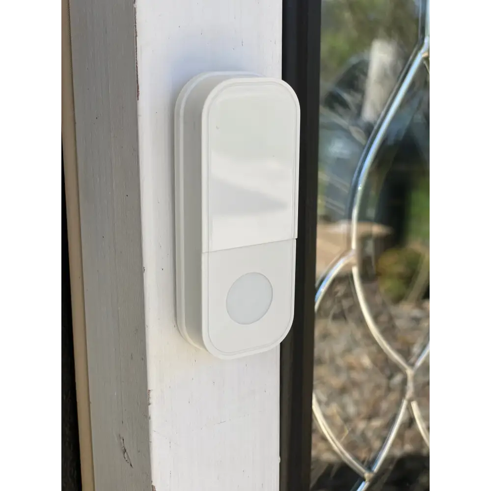 IQ America Wireless Plugin Door Bell with Pushbutton 2 Melody Notes 100 foot Range White - Door bell chime