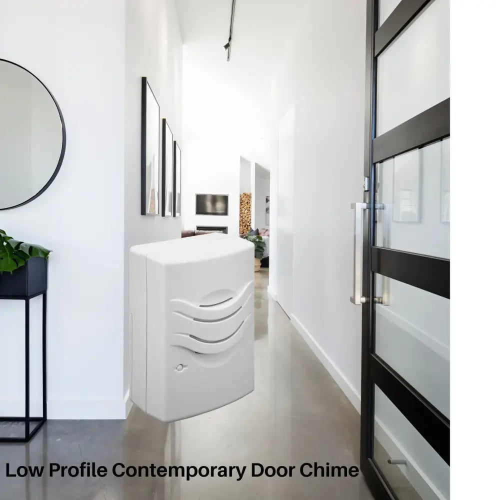 IQ America Wireless Plugin Door Chime Door Bell 2 PushButtons 2 Melody Notes 100 foot Range White - Plug in Door Bell