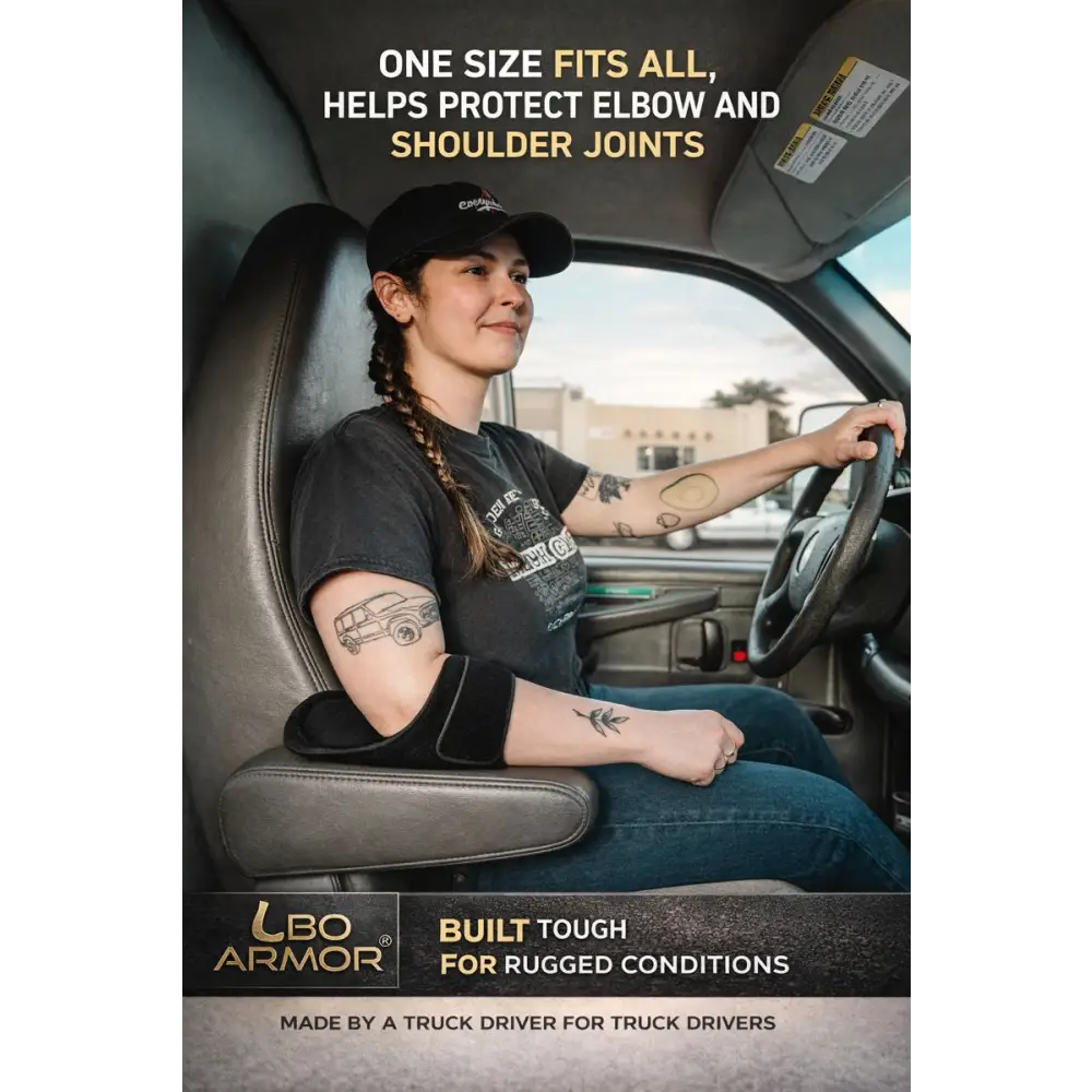 LBO Armor elbow pad for truck driver elbow and armrest support