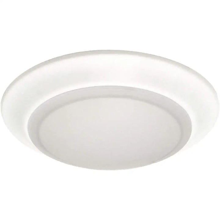 White led flush mount ceiling disk light fixture 6 inch 750 lumens 120v for new installation or retrofit