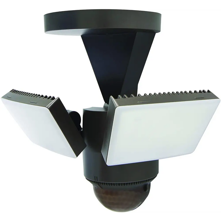 LED Outdoor Motion Sensor Security Floodlight 1100 Lumens 180deg Detection Weatherproof Design Versatile Eave or Wall