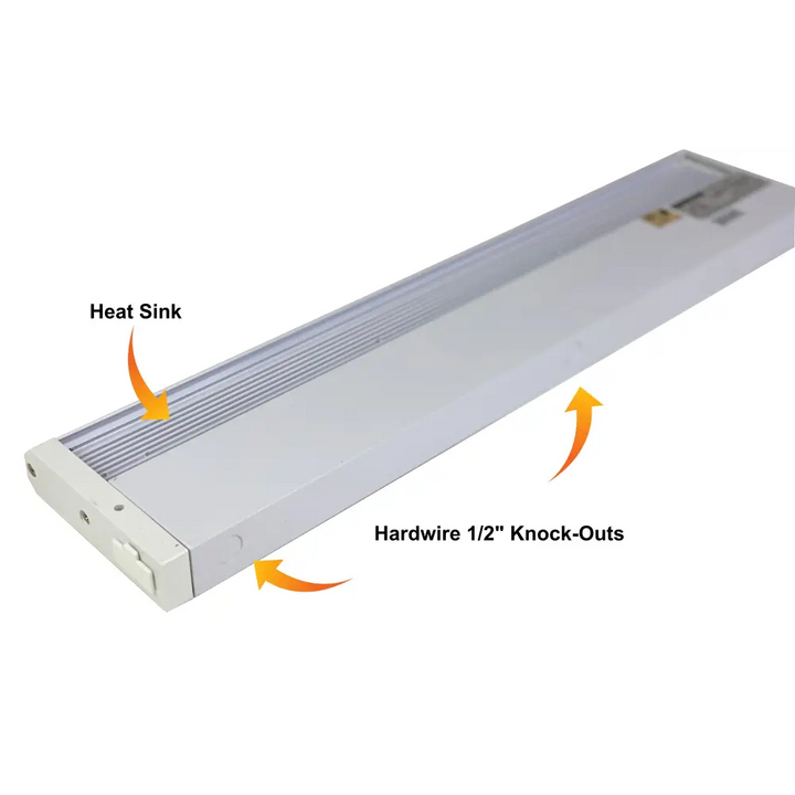 LED Under-Cabinet or Closet Lights - Dimmable Direct Wire or Plug-in 400-760 Lumens 3000K Warm White - Under Cabinet