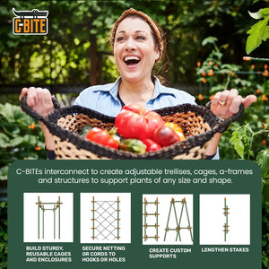 C-Bites Garden stake clips for 5/16 in