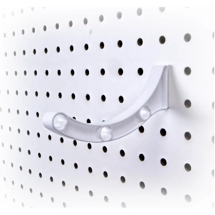 Peggy Pegboard Organizer 12-Inch Kit for Crafts Ribbon Tape Storage Made in USA - 10pk hooks only White - pegboard