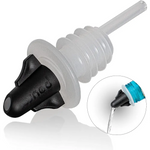 Pouro Bottle Pourer Spout Twist-to-Open for Oil Vinegar Liquor Wine BPA-Free Made in USA Black - Beverage Dispenser