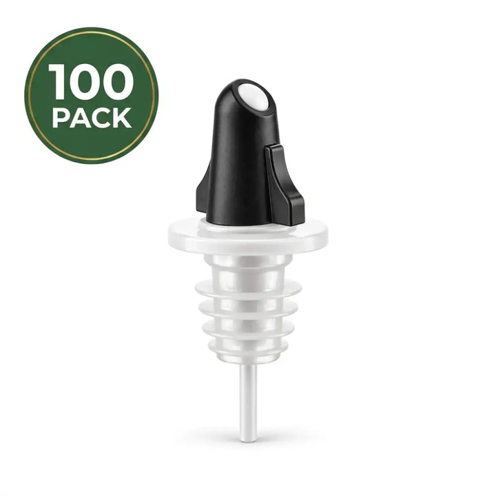 Pouro® Black Alcohol, Liquor, Mix and Syrup Bottle Pouring Spout