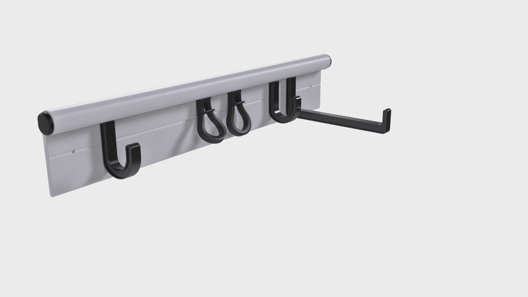 Hang It Simple Wall-Mounted Storage Hanger Kit - Adjustable 18" Organizer for Brooms, Mops & Tools | Made in USA