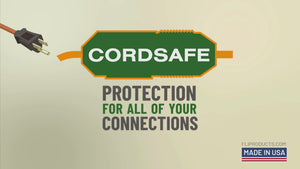 
            
                Load and play video in Gallery viewer, Cordsafe Plus Extension Cord Connection Protector – Weather-Resistant, Heavy-Duty Plug Cover for Outdoor &amp;amp; Indoor Use – Fits 12/14/16 AWG Cords – Ideal for Holiday and Patio String Lights, Power Tools, RVs – Made in USA
            
        