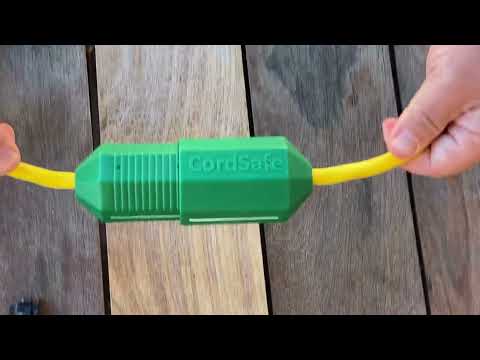 
            
                Load and play video in Gallery viewer, CordSafe Extension Cord Plug Protector – Weather-Resistant Cover for Outdoor Safety, Fits Standard Cords, Made in USA
            
        