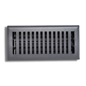 Sierra Grates Contemporary Steel Floor Register Made in USA Durable Vent Cover - Granite Grey / 4’’ x 10’’ - Home