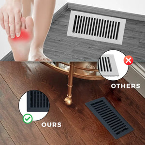 Sierra Grates Contemporary Steel Floor Register Made in USA Durable Vent Cover - Home and Garden