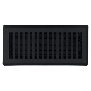 Sierra Grates Contemporary Steel Floor Register Made in USA Durable Vent Cover - Cast Iron Black / 4’’ x 10’’ - Home