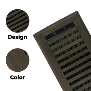 Sierra Grates Contemporary Steel Floor Register Made in USA Durable Vent Cover - Home and Garden