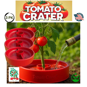 Tomato Crater 12-Inch Gardening Tool – Boosts Yields Saves Water Made in USA 3PK - tomato crater