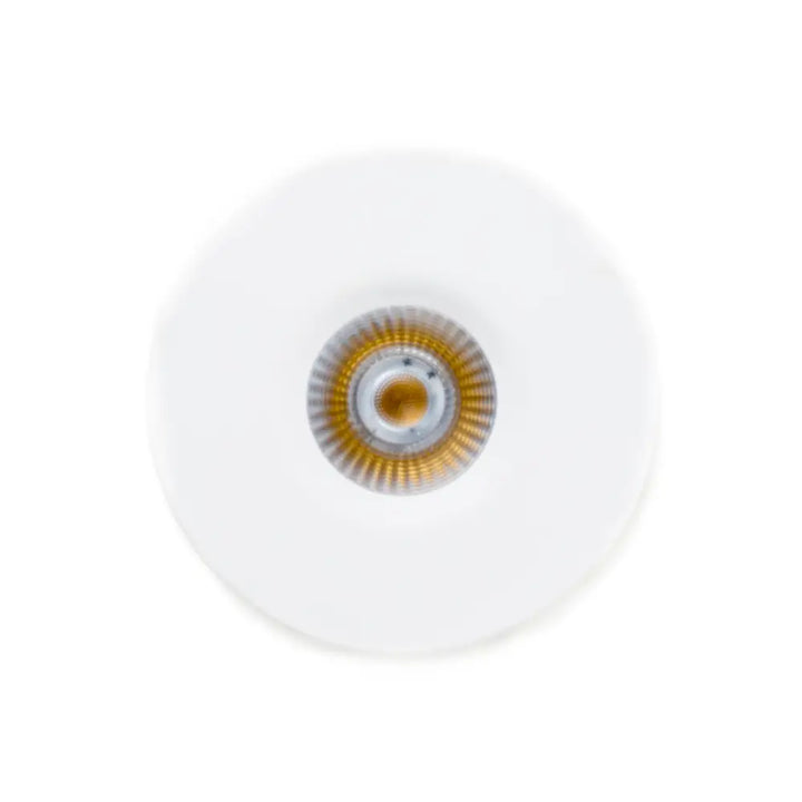 White 3 inch circular magnetic led ceiling light with gold ridged lens low profile dimmable led round agilux lumirail