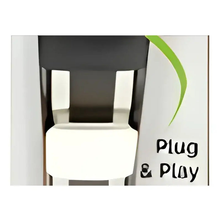 White and black plug-and-play automatic soap dispenser with sleek modern design for agilux lumirail low profile dimmable led round use