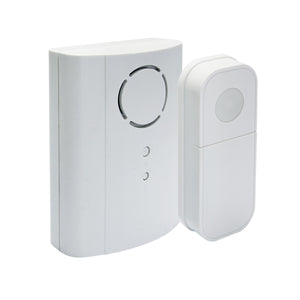 Image of IQ America Wireless Plugin ContemporaryDoor Bell, 1 Pushbutton 2 Melody Notes, 100 foot Range, White 2 pk, highlighting its features and quality.