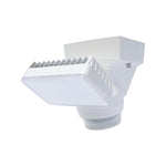 Image of IQ America LM1801WH Motion Security Flood Light 1600 Lumen LED Wall Eave or Soffit Universal Mt Shed Storage Attic Workshop Garage Light White, highlighting its features and quality.