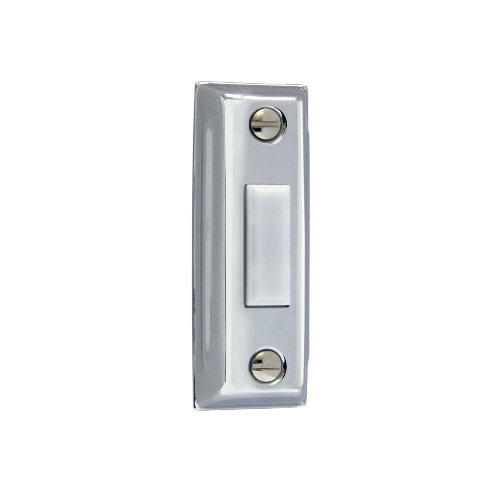 IQ America DP1203  Wired Lighted Chrome Silver with White Pushbutton Doorbell