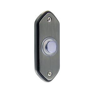 Image of IQ America DP1212A  Wired Pewter Contemporary Lighted Pushbutton Doorbell, highlighting its features and quality.