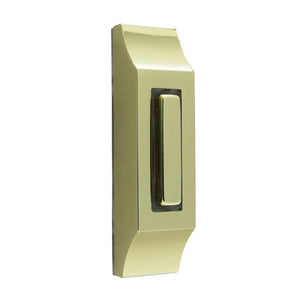 Image of IQ America DP1232A  Contemporary Polished Brass Lighted Pushbutton Doorbell, highlighting its features and quality.