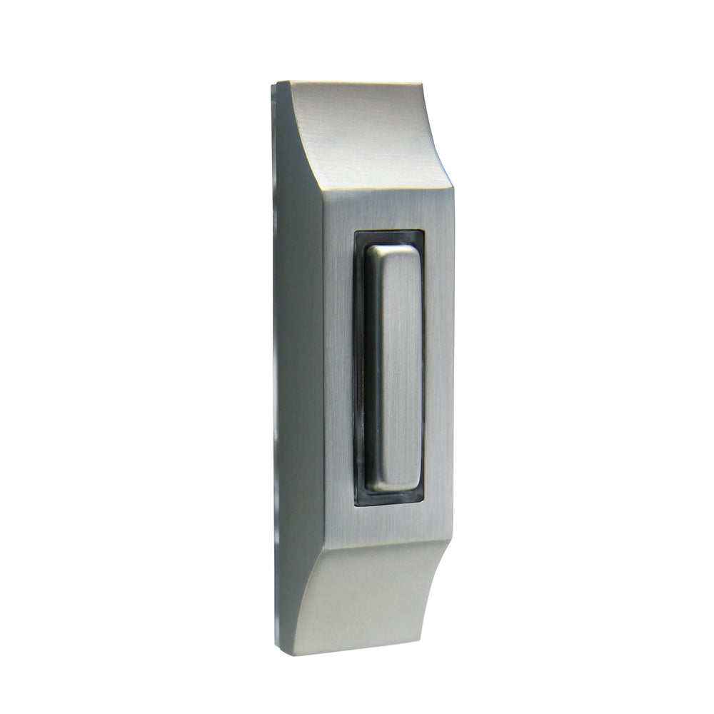 Image of IQ America DP1234A  Contemporary Satin Nickel Lighted Pushbutton Doorbell, highlighting its features and quality.