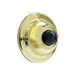 Image of IQ America DP1605 Classic Round Unlit Pushbutton Brass Pushbutton Doorbell, highlighting its features and quality.