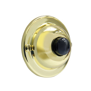 
            
                Load image into Gallery viewer, IQ America DP1605 Classic Round Unlit Pushbutton Brass Pushbutton Doorbell
            
        