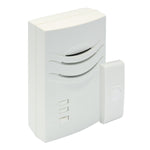 Image of IQ America Wireless Plugin Contemporary Door Bell, 1 Pushbutton, 3 Melody Notes Westminster Chime, Volume Control, 150 foot Range, White, highlighting its features and quality.