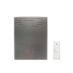 Image of IQ America Wireless Battery-Powered, Door Bell with 1 Pushbutton ,3 Melody with Westminster Chime with Volume Control, 200 foot Range, Satin Nickel, highlighting its features and quality.