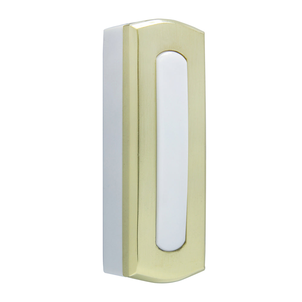 IQ America WP2012 Wireless Doorbell Pushbutton Replacement Colonial Style Non-lighted Pol Brass