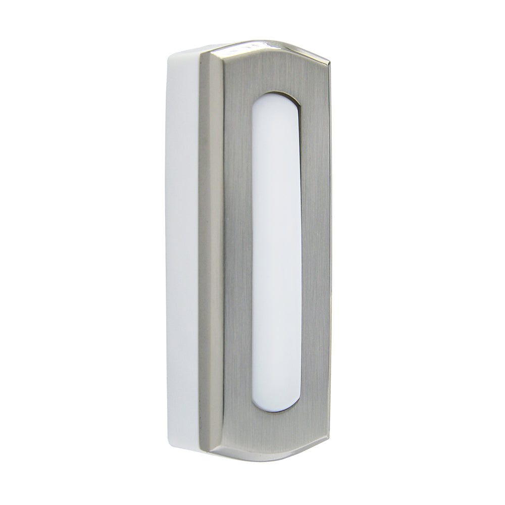 Image of IQ America WP2024 Wireless Doorbell Pushbutton Replacement Colonial Style Non-lighted Satin Nickel, highlighting its features and quality.