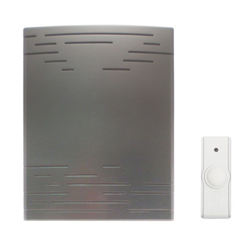 Image of Premium Product: Iq America Wd2810 Wireless Battery Operated Door Chime Kit Satin Nickel Cover And Pushbutton 8 Note Melody Westminster, highlighting its features and quality.