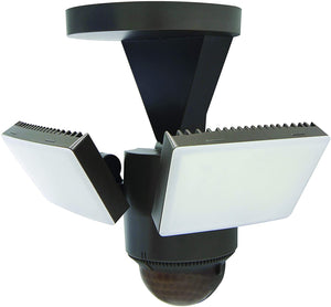 Image of LED Outdoor Motion Sensor Security Floodlight – 1100 Lumens, 180° Detection, Weatherproof Design, Versatile Eave or Wall Mounting, Exit Detection, Rotatable Sensor, highlighting its features and quality.