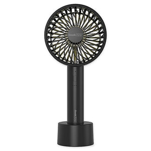 GF3 Handheld Portable Turbo Fan , Rechargeable Personal Fan, Battery Operated Turbo Fan, Mini Cooling Desk Fan for Travel, Outdoors, Camping, Hiking, 5in with Desktop Charger and USB(Black)