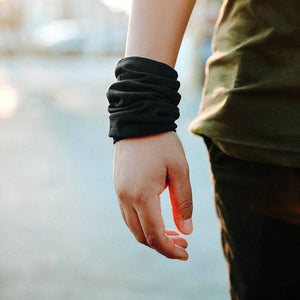 30X SafeSleeve Hand Protector, black antimicrobial hand covering, worn until needed - Added protection for shared surfaces