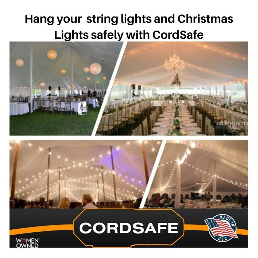 CordSafe PLUS Extension Cord Plug Protective Safety Cover, Water-Resistant Indoor Outdoor, Keep Cords Connected, For Patio Bistro String Lights Holiday Lights Christmas Lights Power Tools Fans